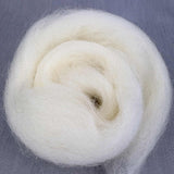 Corriedale uld fibre i farven natural white/naturligt hvid