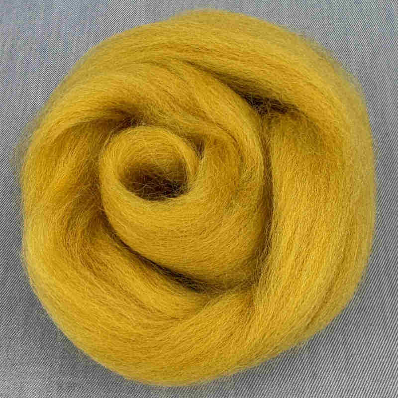 Corriedale uldfibre i farven honey/honning