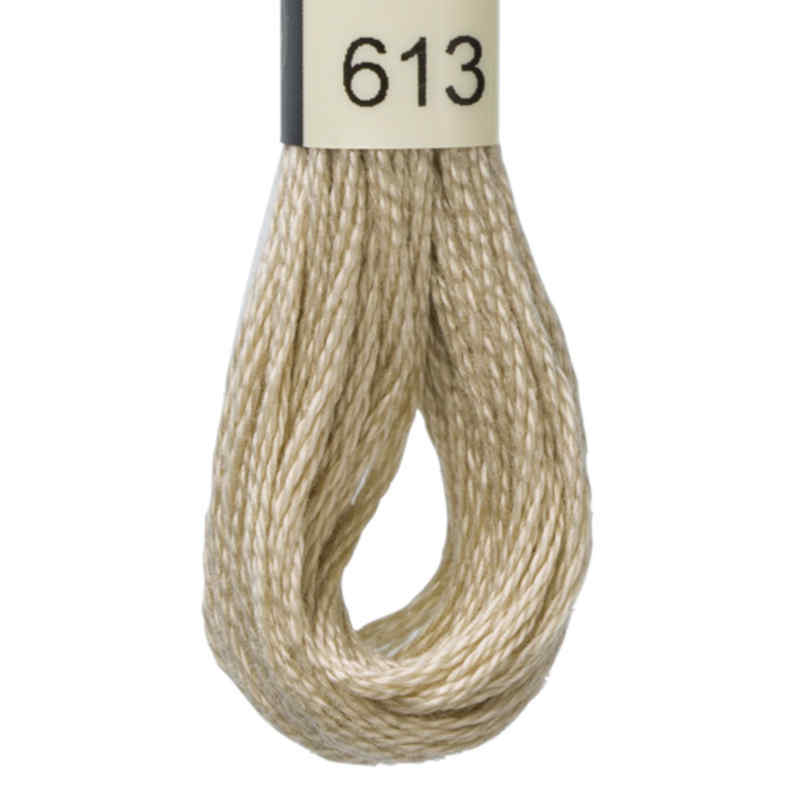 broderigarn bomuld sandfarvet