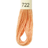 broderigarn i bomuld lys orange farve