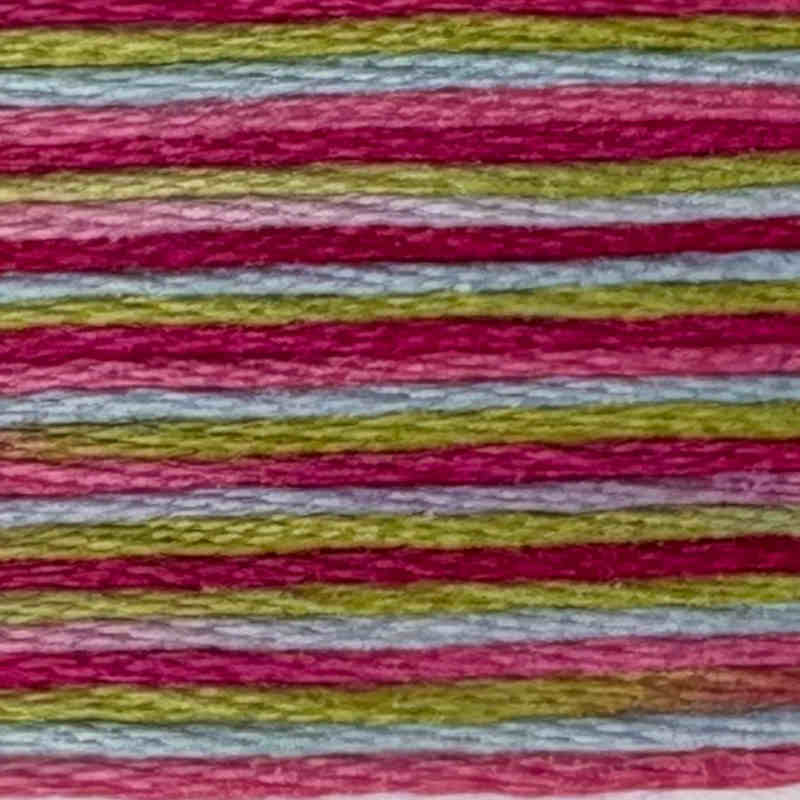 DMC Coloris i pink, grøn og blå farver