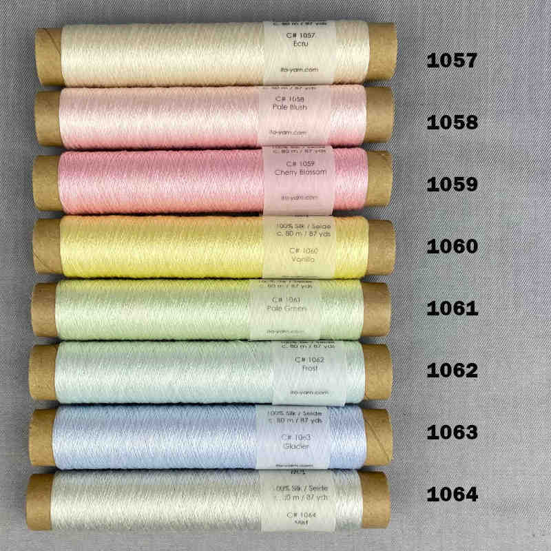 Ito Nui silke broderigarn i pastelfarver