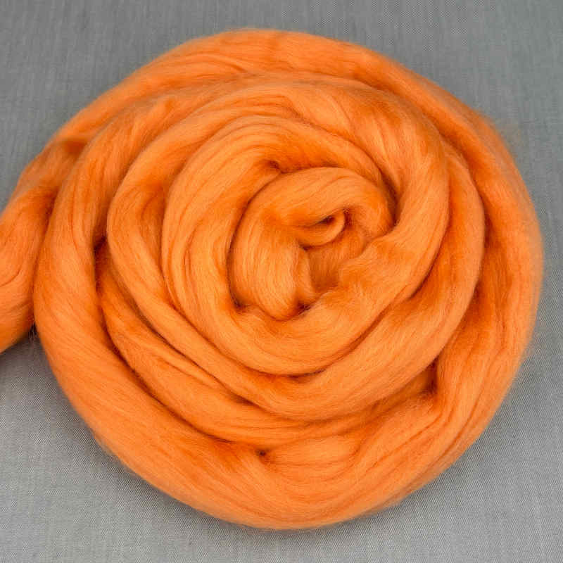 merino uldfibre i farven pale apricot