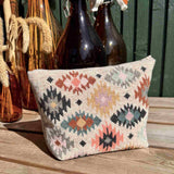 broderet kelim mønsteret pung med bund - Pomp stitch kilim