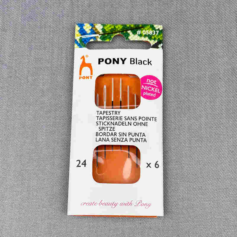 Pony Black kanvasnål  uden spids
