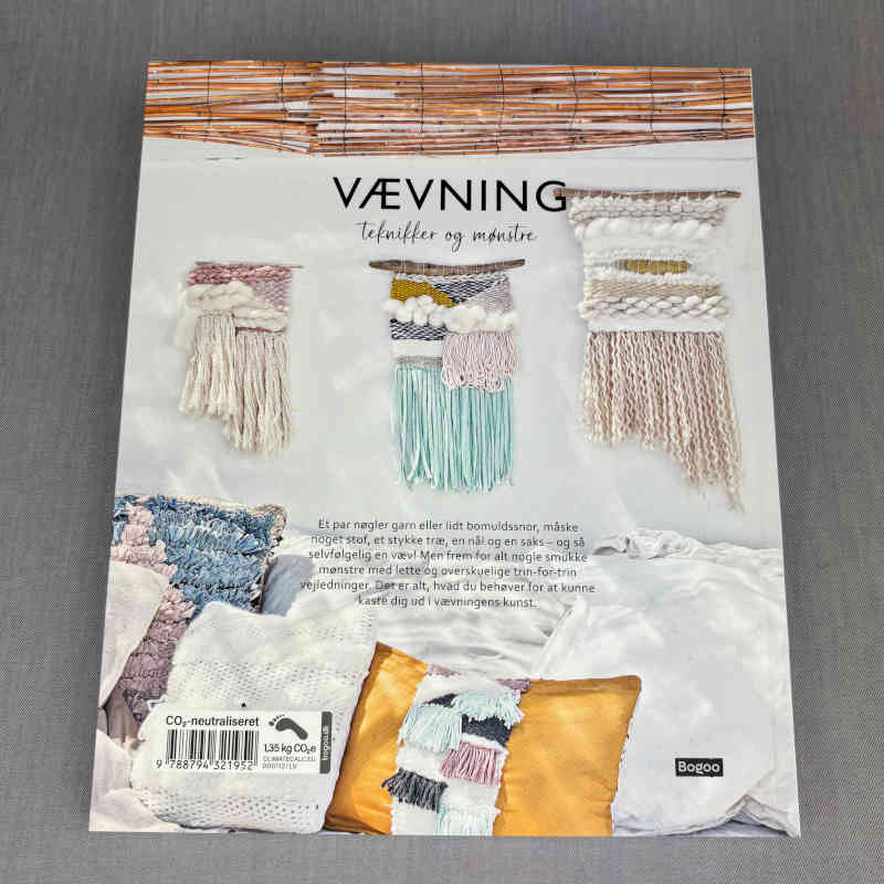 bagsiden af bogen Vævning - teknikker og mønstre