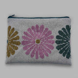 Baldyre broderikit lille pung med blomstermotiv