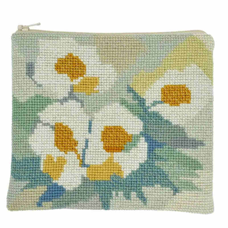 Fru zippe broderi - Høstanemoner - pung