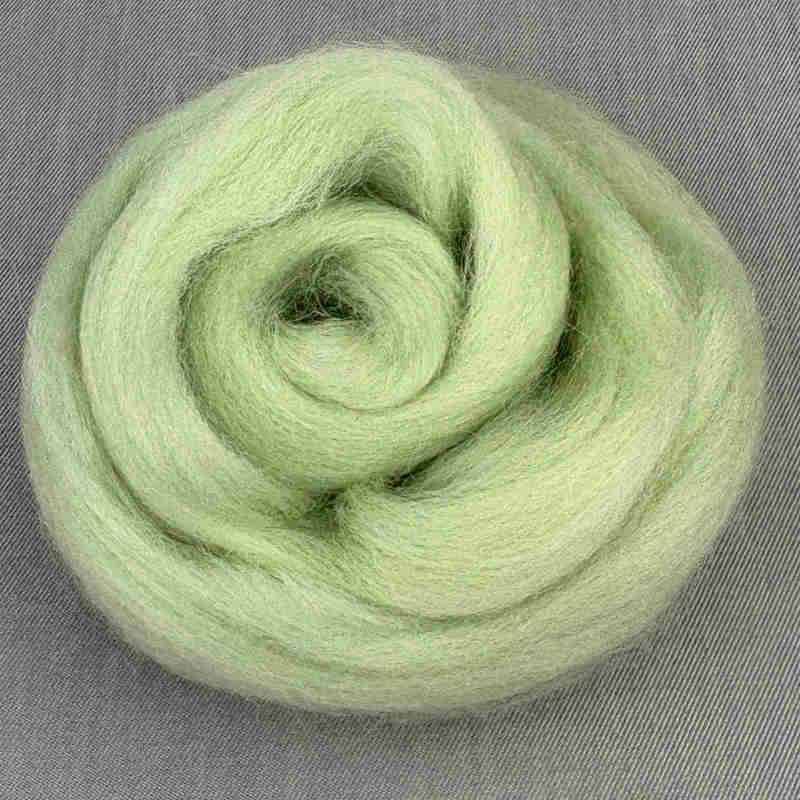corriedale uld fibre lys grøn