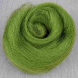 corriedale uld fibre i farven leaf/blad