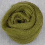 corriedale uld fibre i farven olive/oliven