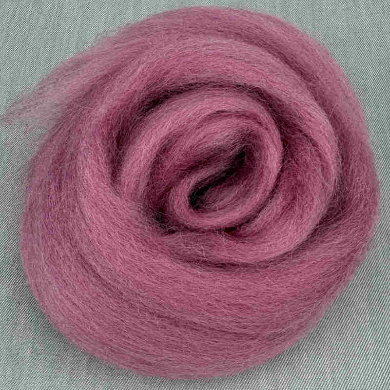corriedale uld fibre i farven orchid/orkide