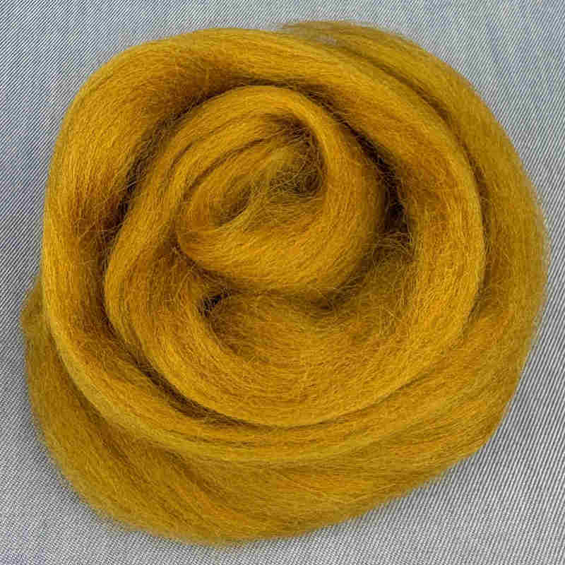 corriedale uld fibre i farven saffron