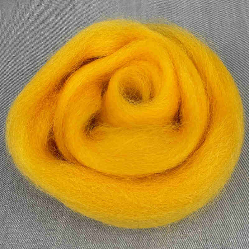 corriedale uld fibre i farven yolk
