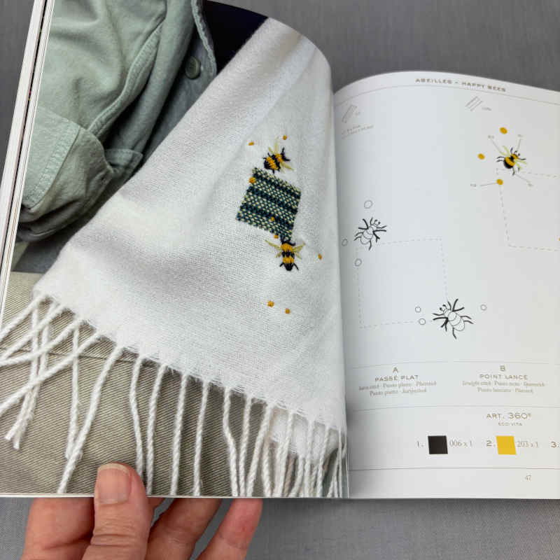 Broderi på vævet lap