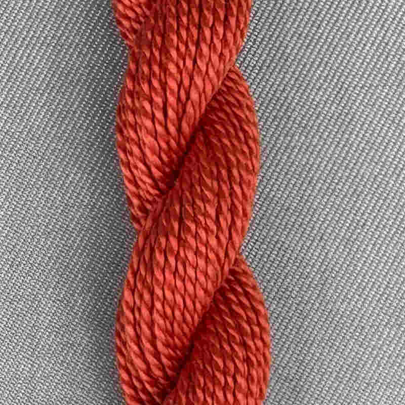 dmc perlegarn rødorange