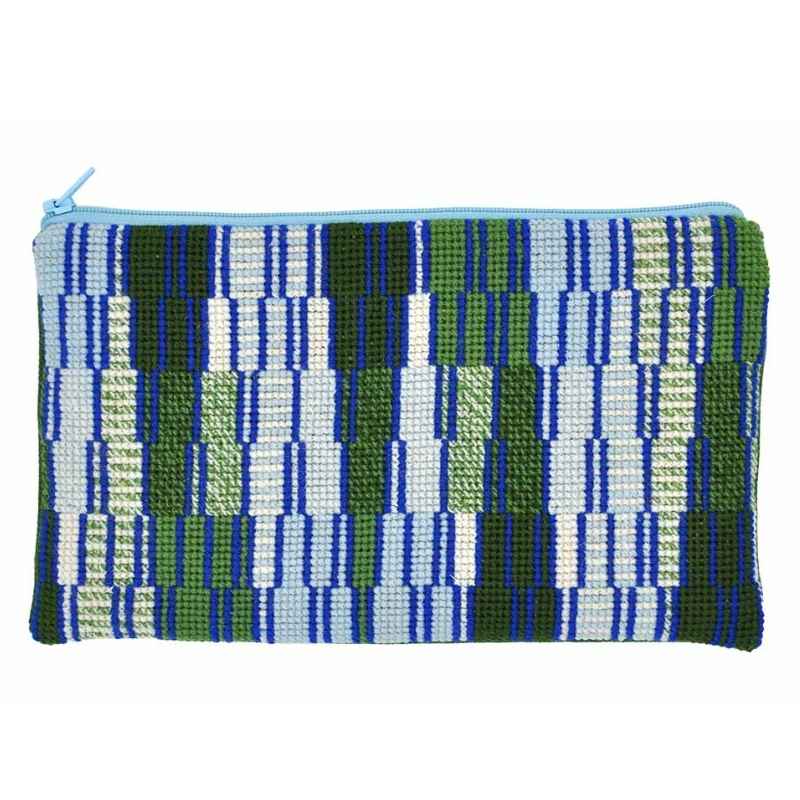Fru zippe broderi - pung i korssting - kit reflektion
