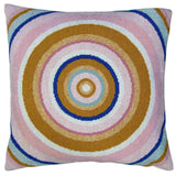 Broderet pude med cirkelmønster - fru zippe puder