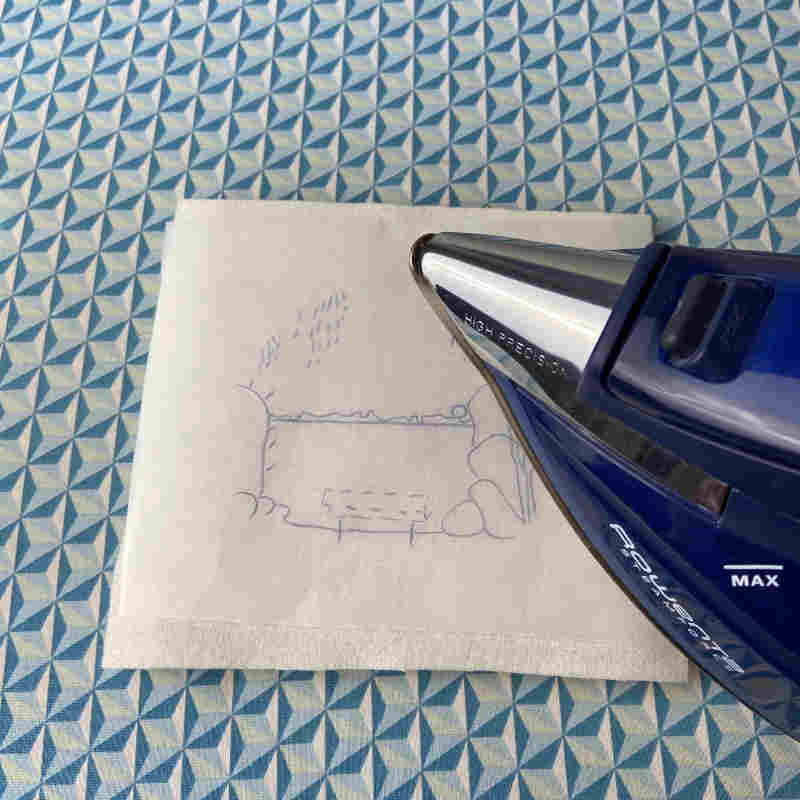 Iron-on transfer blyant