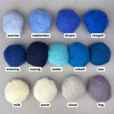 Maori uld til nålefiltning | farvekort 5