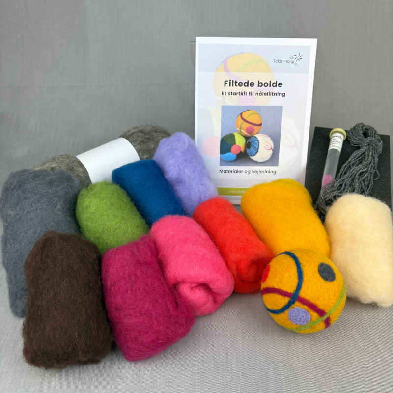 kit til filtet bold i 10 farver