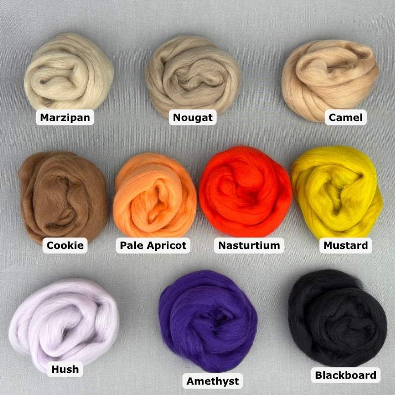 Merino uldfibre farvekort 0 - de nyeste farver