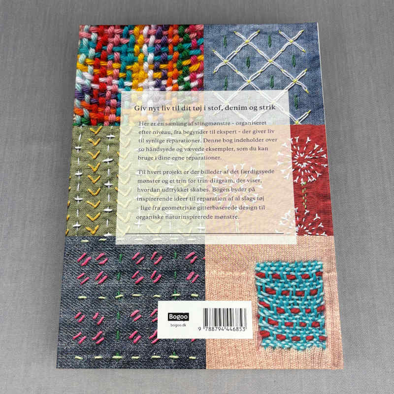 mønsterguide til lapning bagside af bog