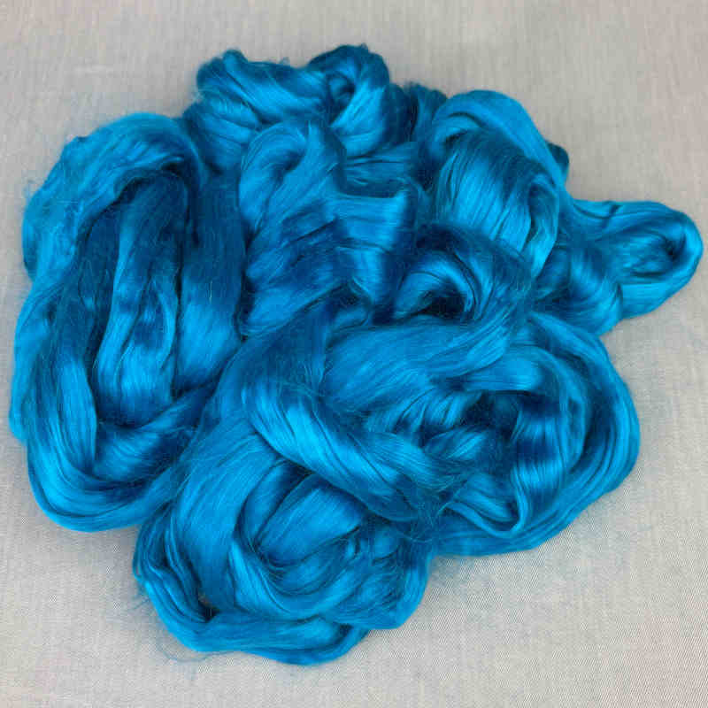 morbær silkefibre i tops - Cobalt