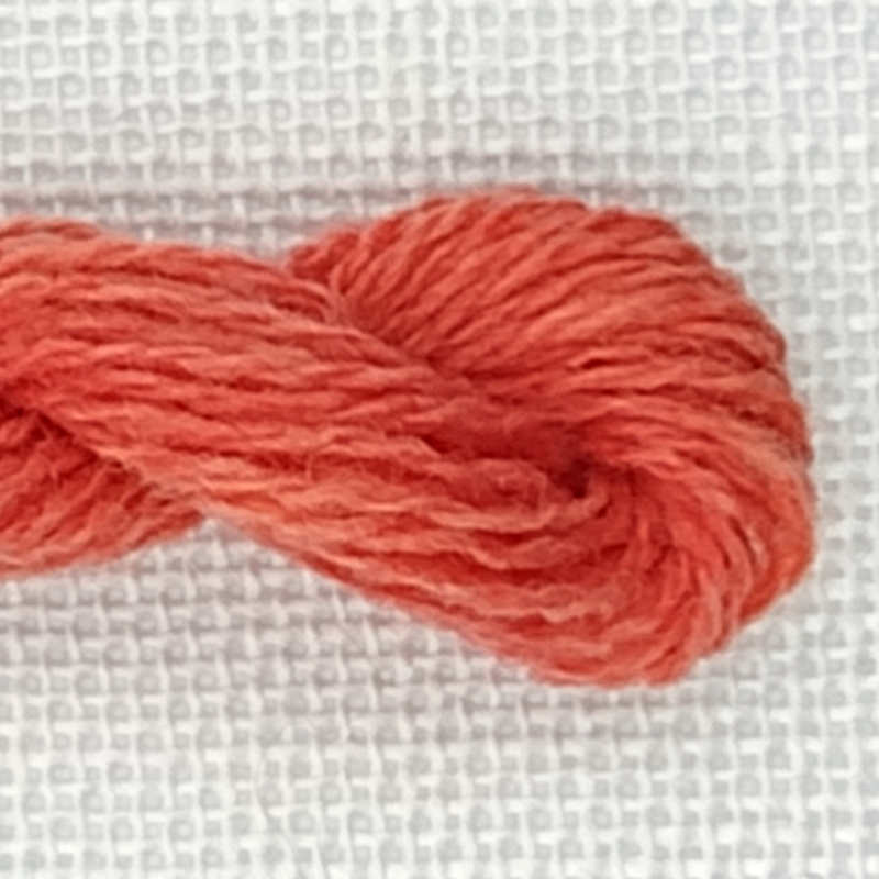 broderigarn i uld farve salmon