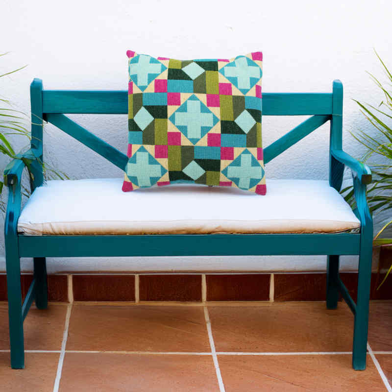 Patchwork i broderi - OOE broderi Blue Patch