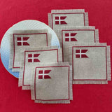 Et broderikit fra Pomp Stitch kun flag servietter