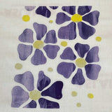 stencil af blomst til tekstiltryk i to farver.