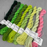 broderigarn i grønne farver fra tekstilmagi