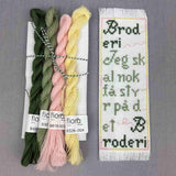 broderikit bogmærke i patelfarver